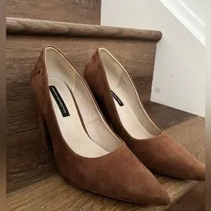 French Connection Shoes Brown Suede Heels Poshmark
